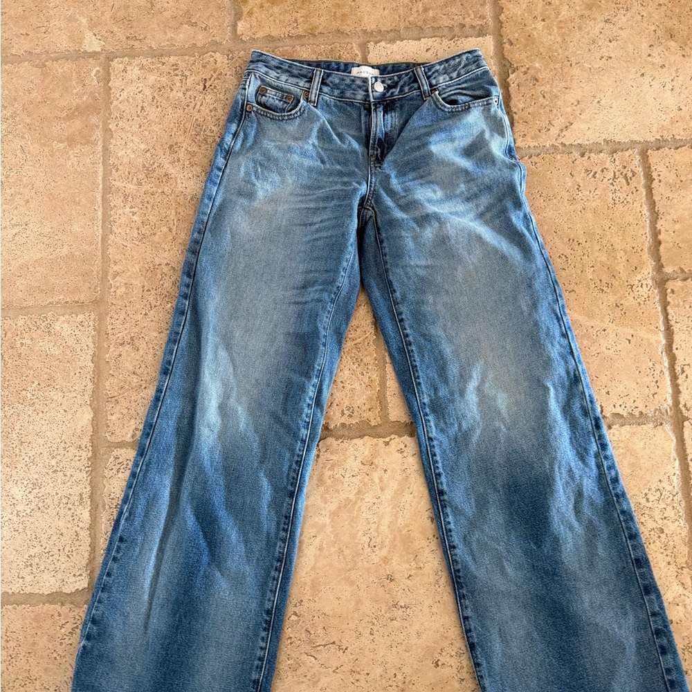 PacSun Women's Wide-Leg Jeans in Medium Blue Wash